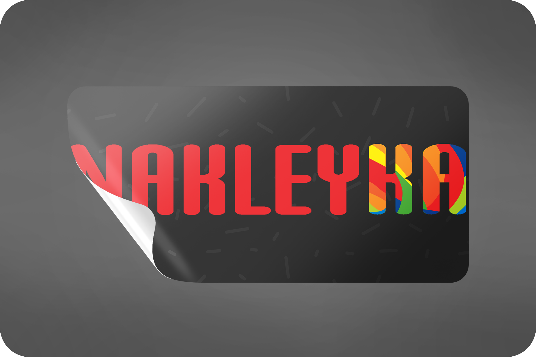 Прямоугольная наклейка с логотипом 