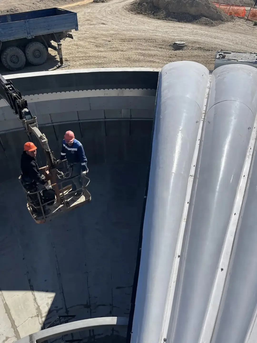Самонесущее покрытие отстойников и газоочистка