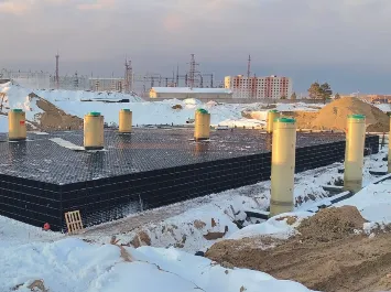 Сборные резервуары-накопители из пластиковых блоков