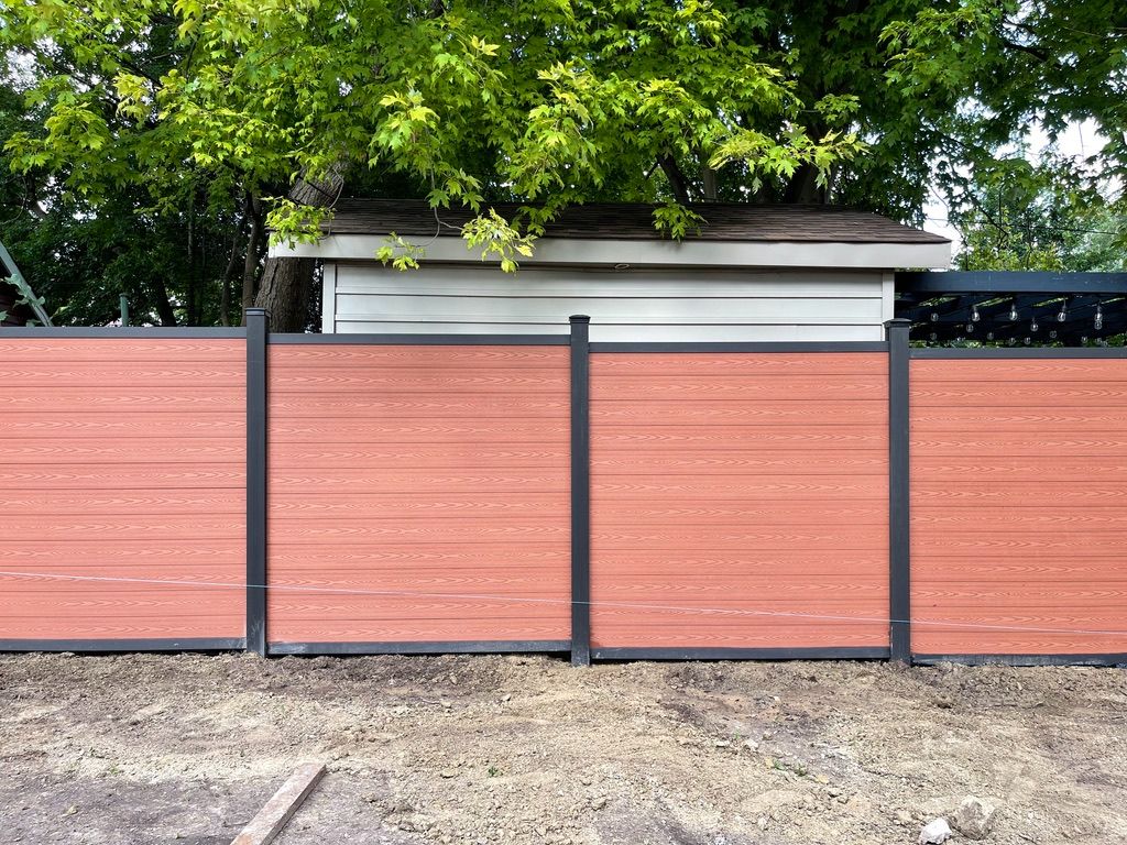 Глухой забор терракот