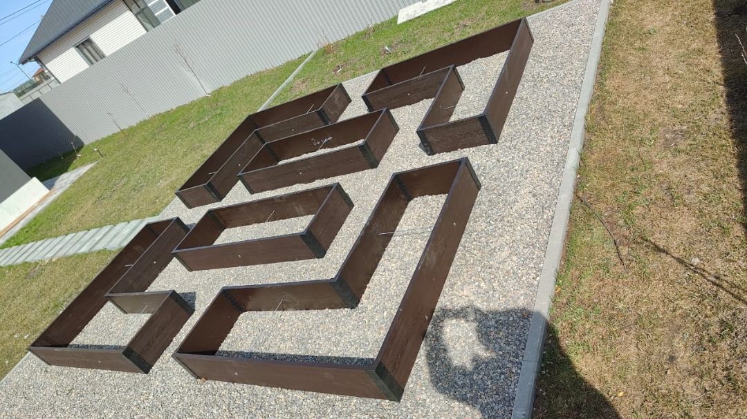 Грядка из ДПК устойчивая к гниению и выцветанию для дачи Астана