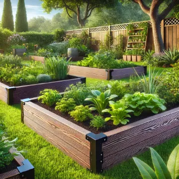 Грядки из ДПК