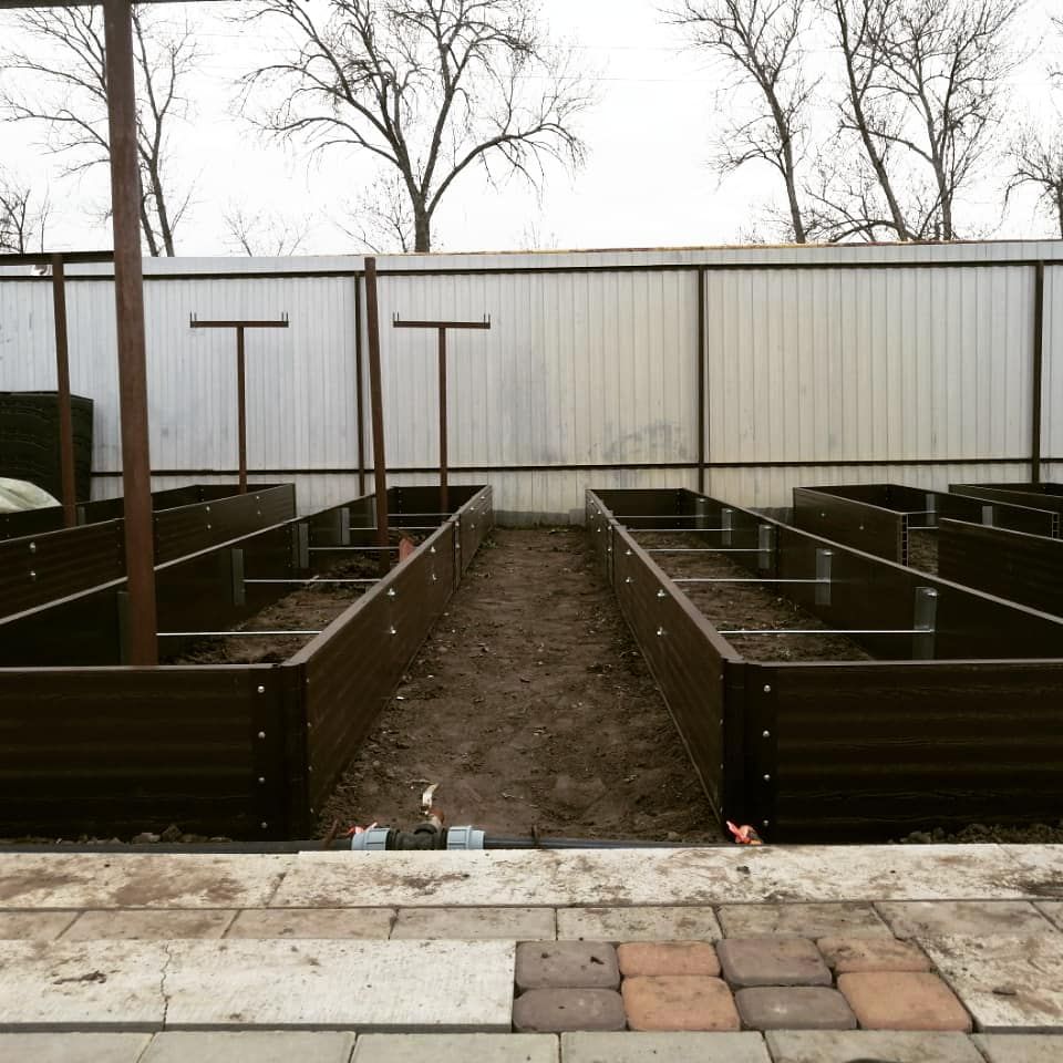 Готовый комплект модульной грядки 30 см из ДПК Greendecks