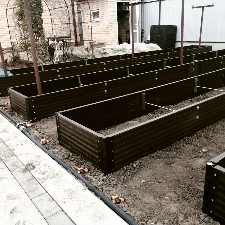 Декоративное ограждение для клумбы из долговечного ДПК 300 мм