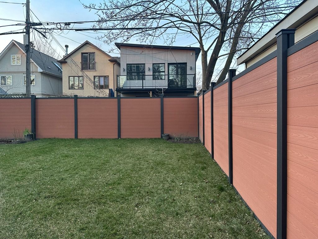 Глухой забор ДПК (терракот)