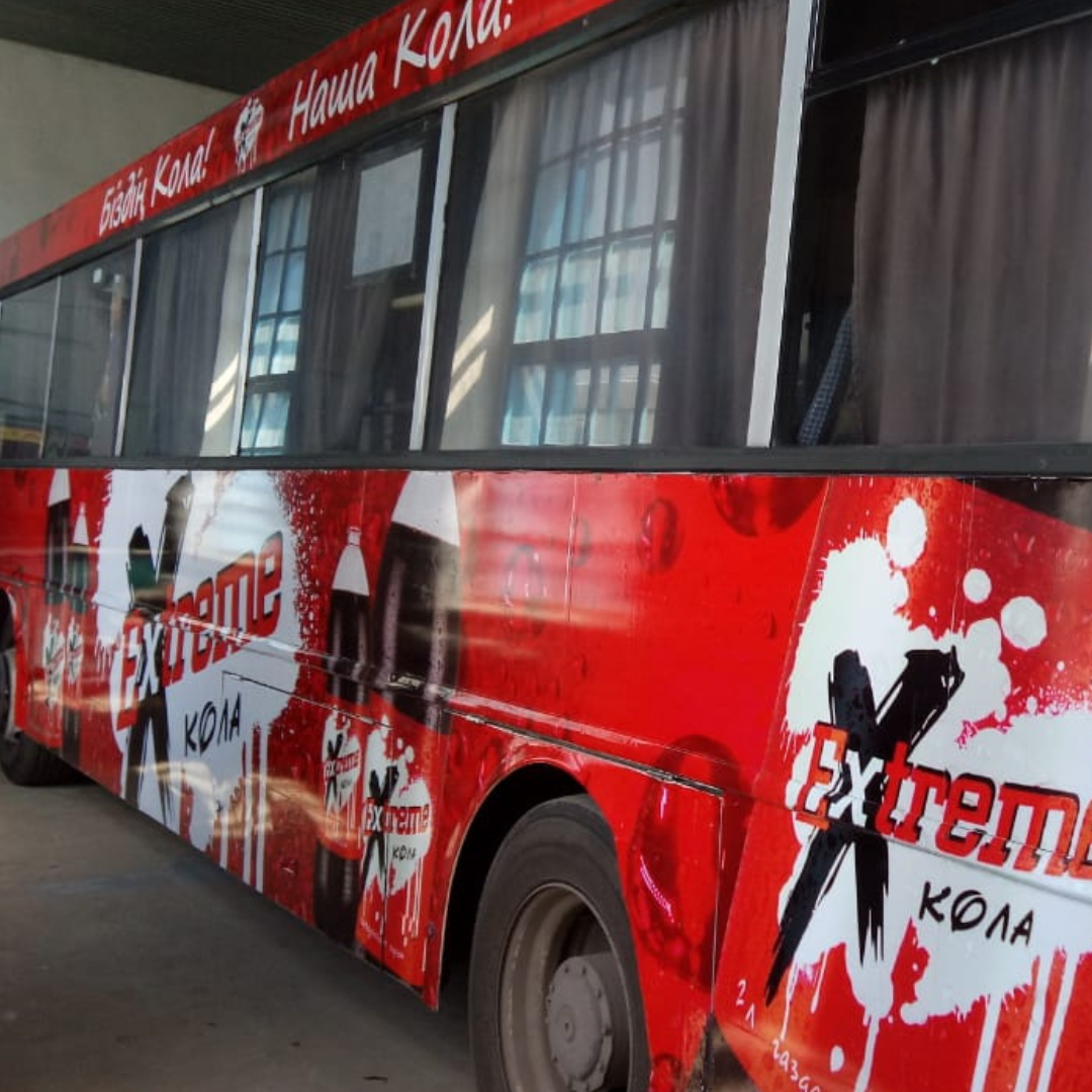 Реклама на автобусах BY Media в Казахстане