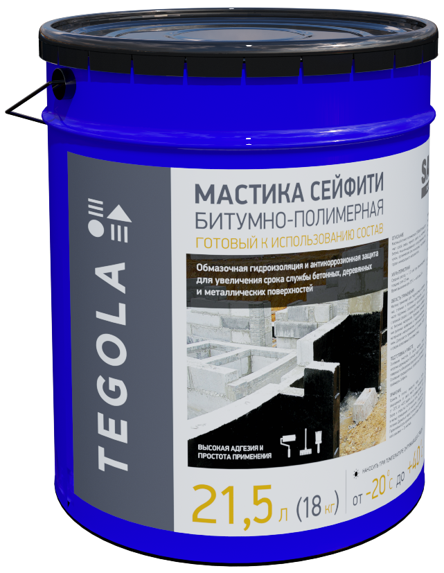 СЕЙФИТИ БИТУМНО-ПОЛИМЕРНАЯ МАСТИКА 18КГ